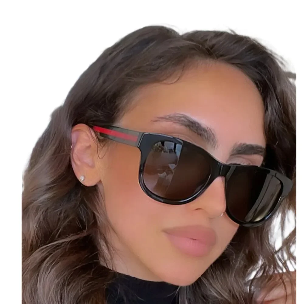 ❌SOLD❌New Gucci GG0003SN 006 52 - Black/Green Sunglasses - Picture 7 of 13